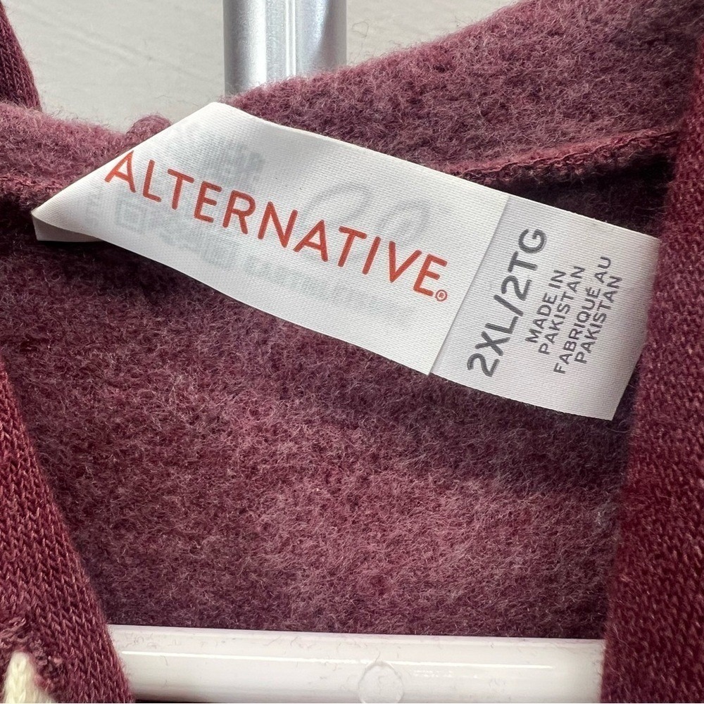 Alternative Apparel Unisex Maroon Hoodie 2x - Picture 2 of 4